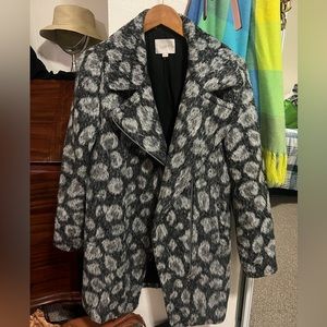 Loft Cheetah Winter Trench Coat